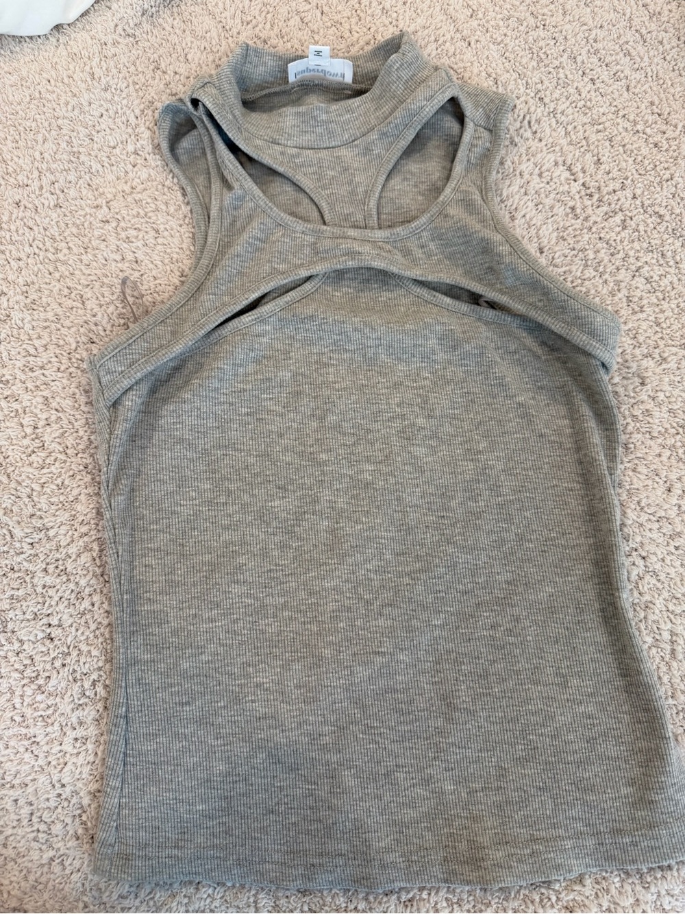 superdown Grey Cut-Out Knit Tank - Picture 3 of 3